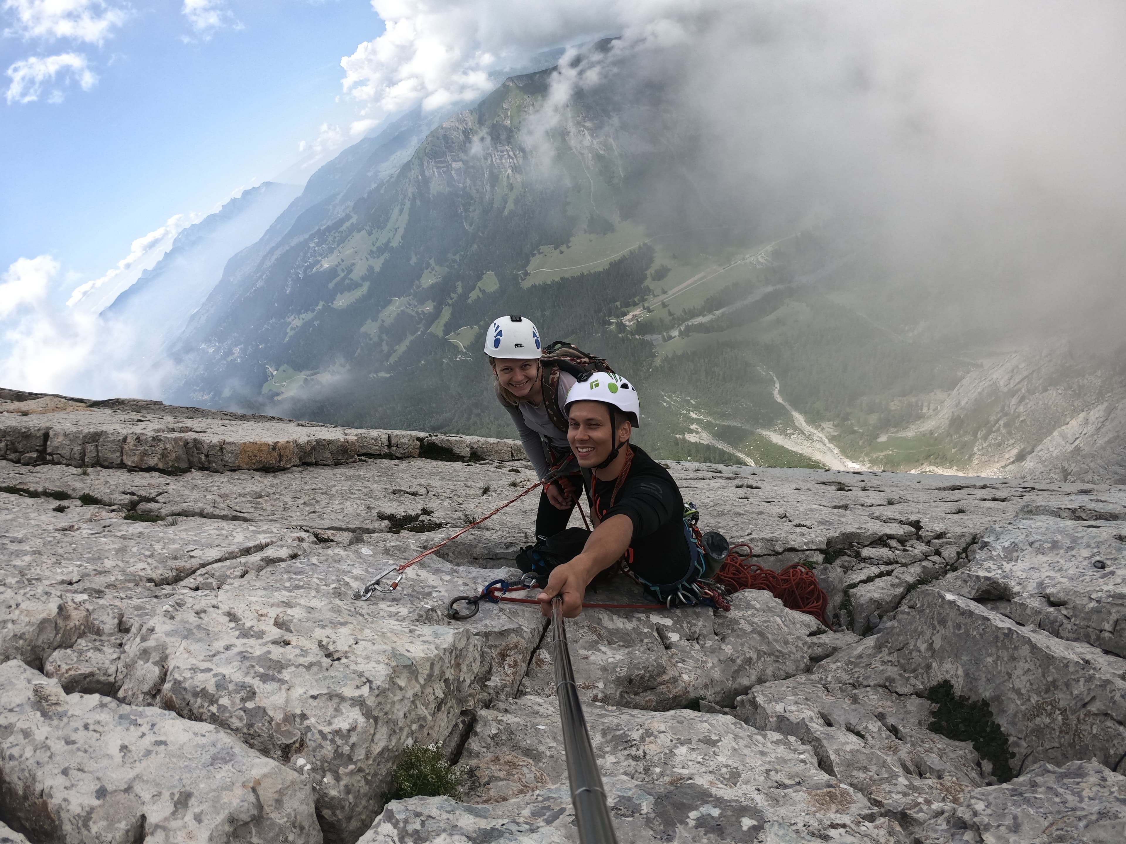 Tereza and Michael climbing together